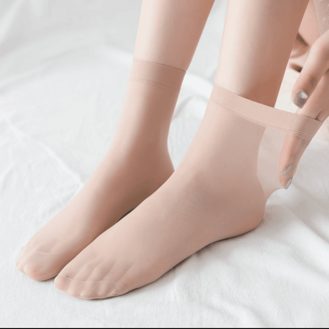 薄款钢丝春夏面膜女士夏季袜子夏天男士中筒防勾丝黑色肉色面膜
