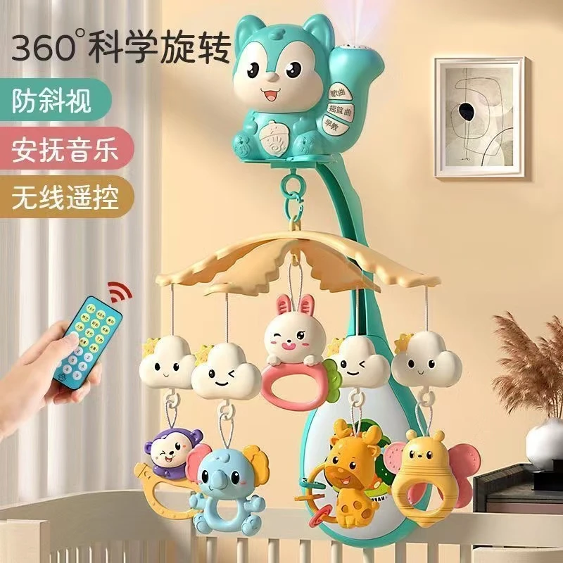 新生儿床铃摇铃3到6个月音乐益智悬挂防斜视0-1岁2婴幼儿宝宝玩具