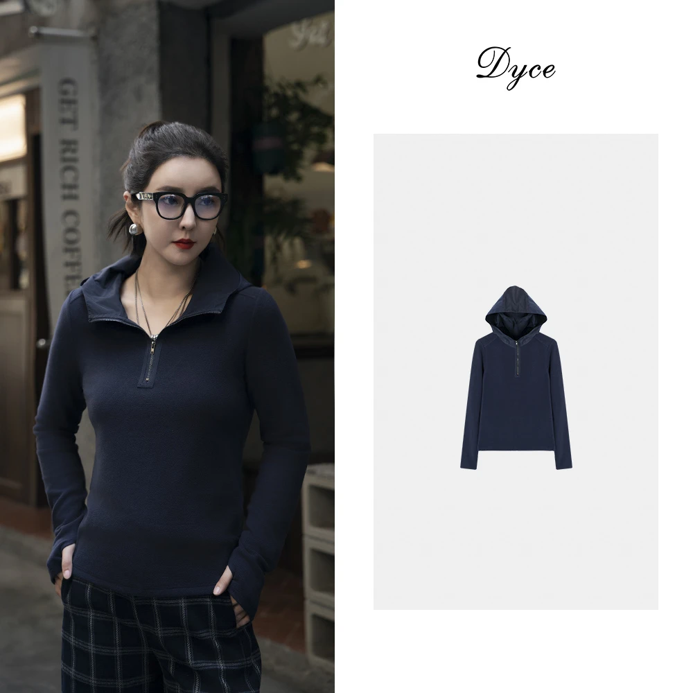 妖晶有毒 双面德绒连帽卫衣加绒加厚防风保暖