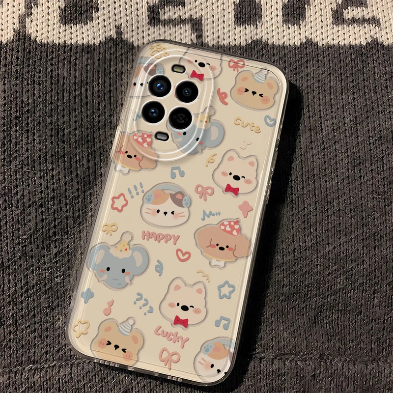 华为Nova13Pro适用手机壳卖萌动物猫小狗可爱全包防摔软壳透明高
