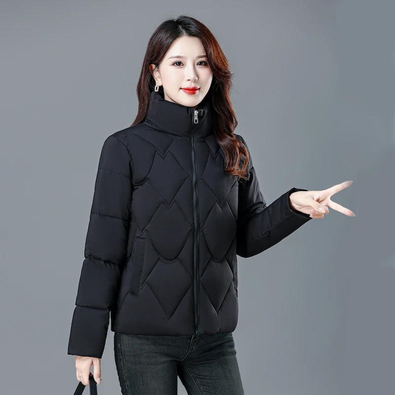 2025秋冬新款时尚韩版棉服短款百搭女士棉衣加厚保暖宽松外套