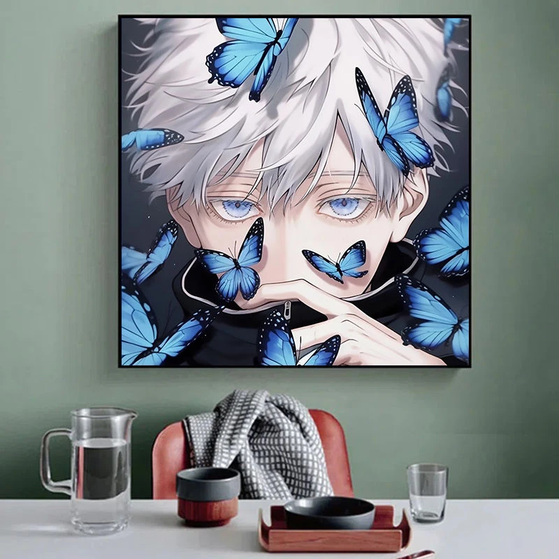 五条悟数字油画diy填色涂画咒术回战手工涂色DIY礼物油彩装饰画画