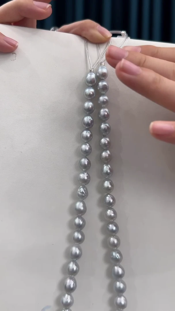 【闪购商品】海水珍珠颈饰银S925镶嵌澳白海水珍珠项链