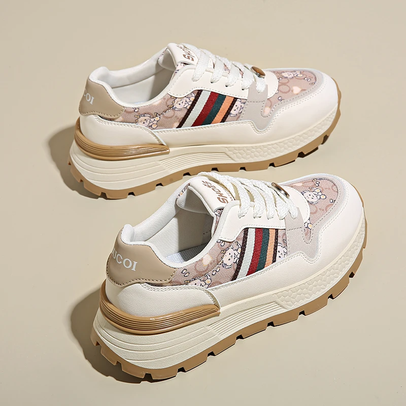 鞋子时尚百搭老爹鞋厚底白鞋ins松糕