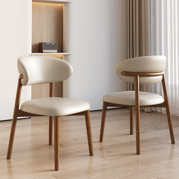 实木餐椅家用酒店餐厅轻奢高级感靠背椅子现代简约设计师餐桌椅子