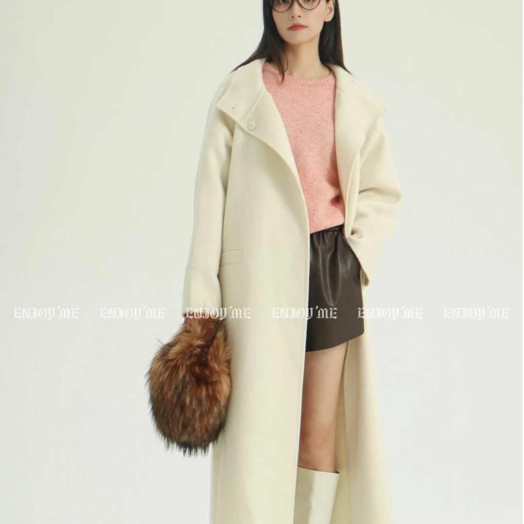 ENJOY'ME柔韧与共双立扣斗篷款大衣EZ-9027