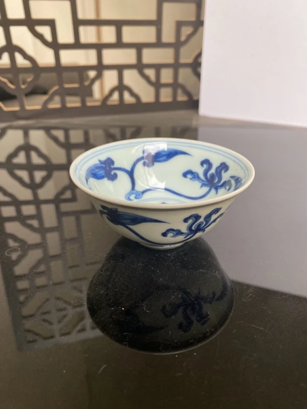 景德镇高温陶瓷束束莲主人杯茶杯