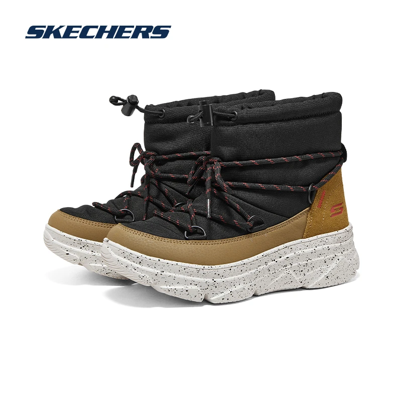SKECHERS斯凯奇时尚秋冬季女士防滑耐磨增高厚底绑带休闲靴117311