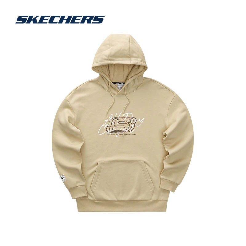 SKECHERS斯凯奇男女休闲时尚加绒连帽卫衣潮流情侣运动服L323U081