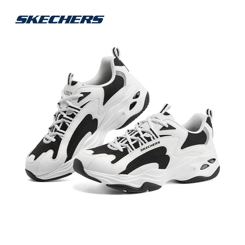 SKECHERS斯凯奇男鞋透气复古熊猫鞋运动轻质缓震时尚休闲鞋237408