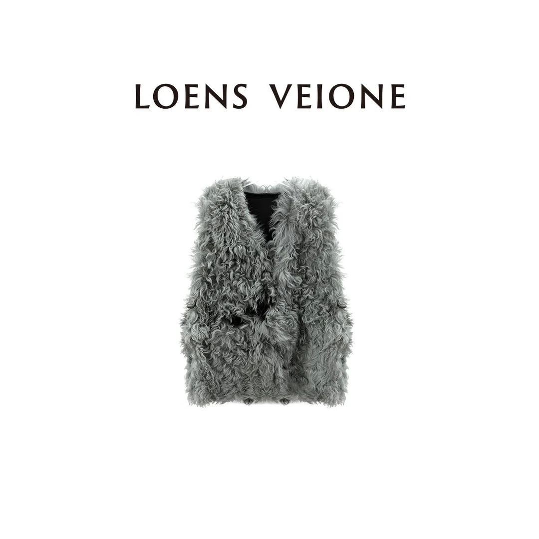 LOENS VEIONE/罗拉 提格拉多羊毛时尚百搭皮草23CVDB0637N