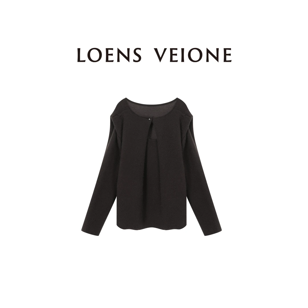 LOENS VEIONE/罗拉 兔毛+绵羊毛亲肤感设计百搭毛衣23CVDA0642N