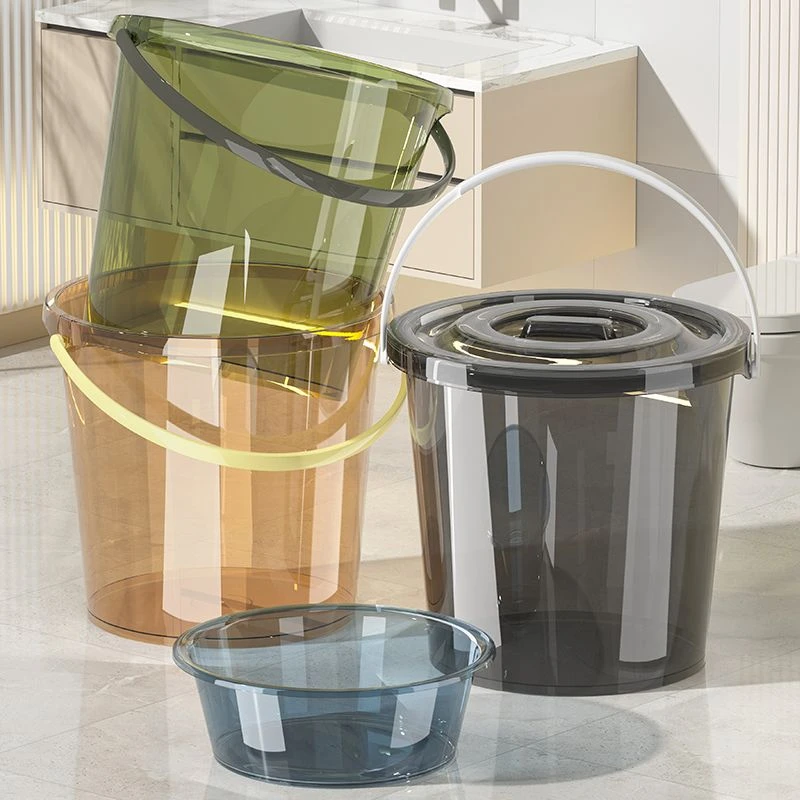 甲东里学生宿舍透明洗漱桶大容量水桶套装大号加厚带盖家用手提桶