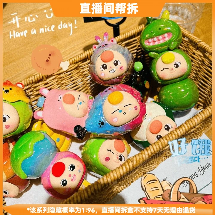 【拆盒】娃三岁小馋猫系列萌粒潮流玩具盲盒手办