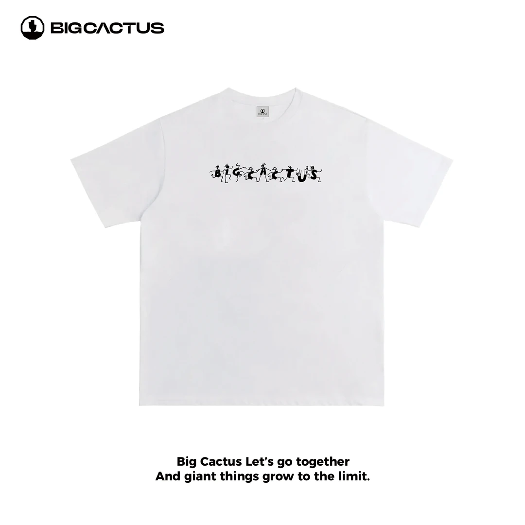 BC（运动logo）重磅纯棉小圆领宽松T恤潮牌新款高级感短袖情侣夏季