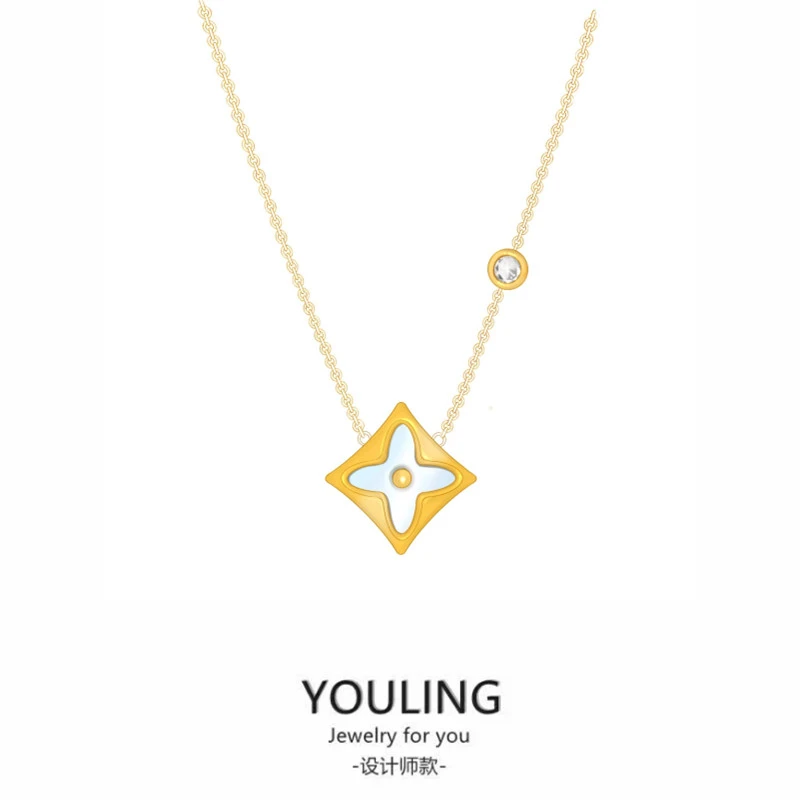 【水贝店直发】YOULING/柚琳 老花项链锁骨链