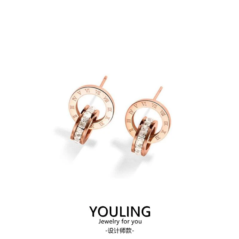YOULING/柚琳  罗马轻奢气质耳钉设计师百搭