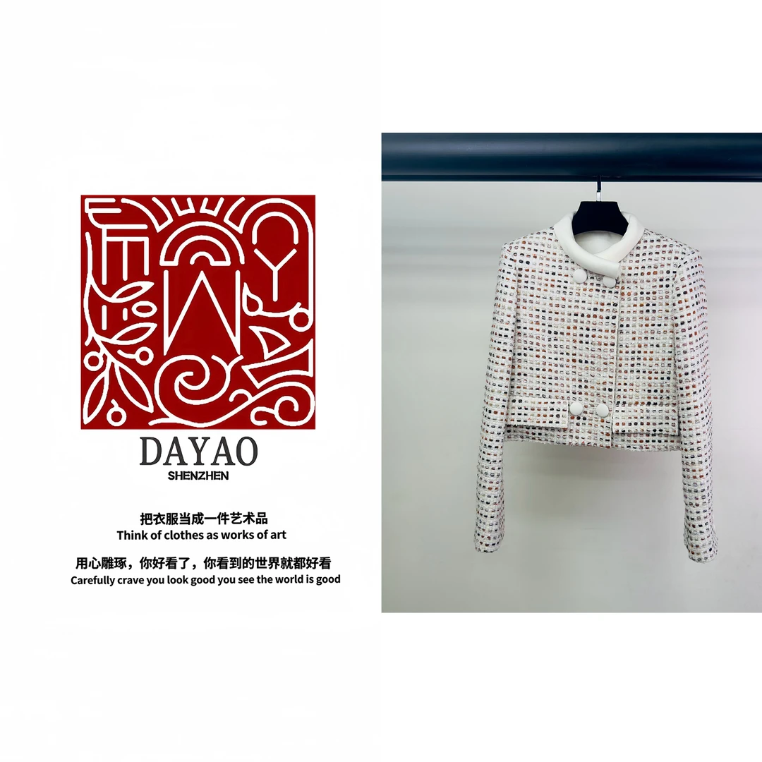 「DAYAO」24s秋冬新款高级气质百搭短外套轻奢高端女装WYA24949