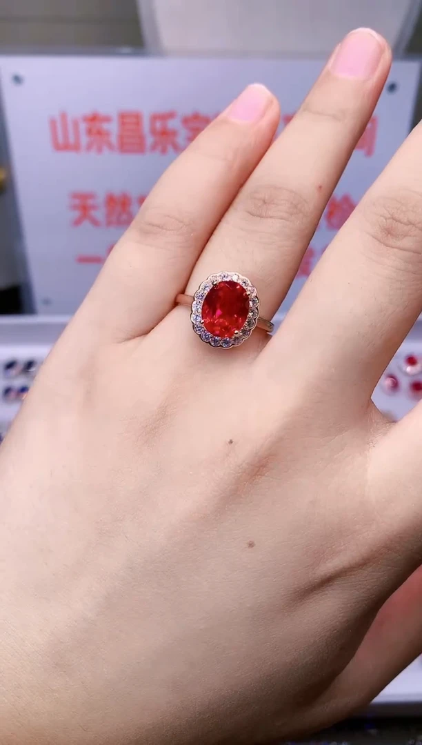 【闪购商品】红宝石戒指银S925镶嵌00000