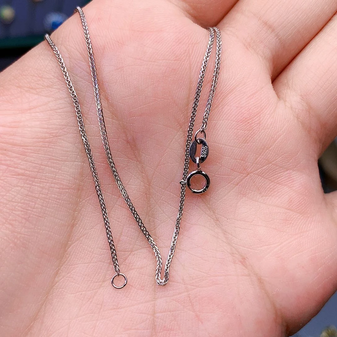 碧玺颈饰银S925镶嵌11111