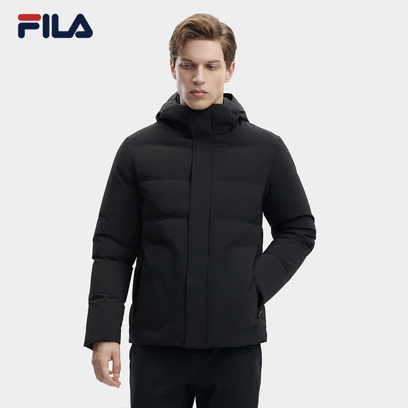 Fila/斐乐【鹅绒羽绒服】男子冬季休闲加厚防风保暖连帽羽绒服外套
