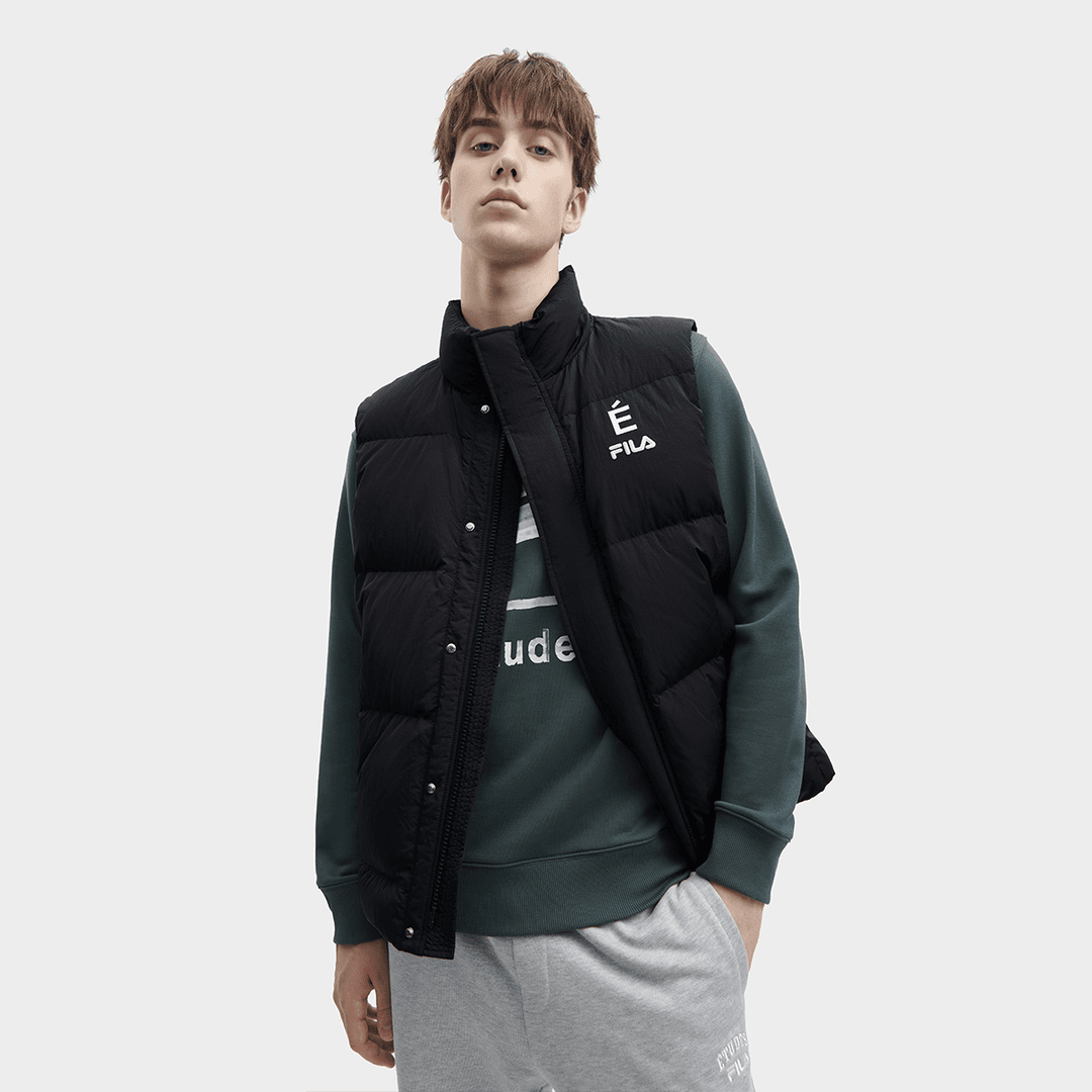 Fila/斐乐斐乐冬季男子商务时尚休闲羽绒马甲加厚F11M346904F