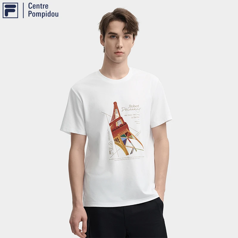 FILA×蓬皮杜中心【艺术联名】24斐乐男舒适印花T恤短袖