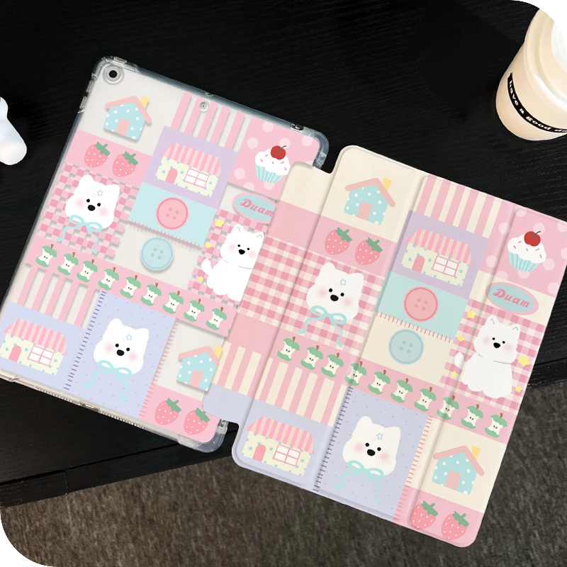 10号【三折式西高地】硅胶苹果air6平板保护套ipad9华为MatePad11