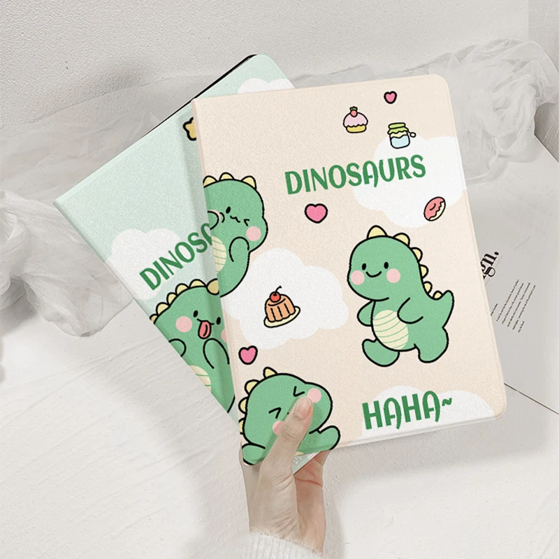 【书本式蛋糕恐龙】新款平板保护套带笔槽ipad硅胶气囊防摔