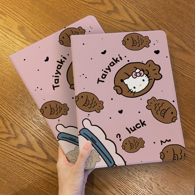 【书本式鲷鱼烧】新款小米平板保护套华为荣耀带笔槽ipadHelloKitty