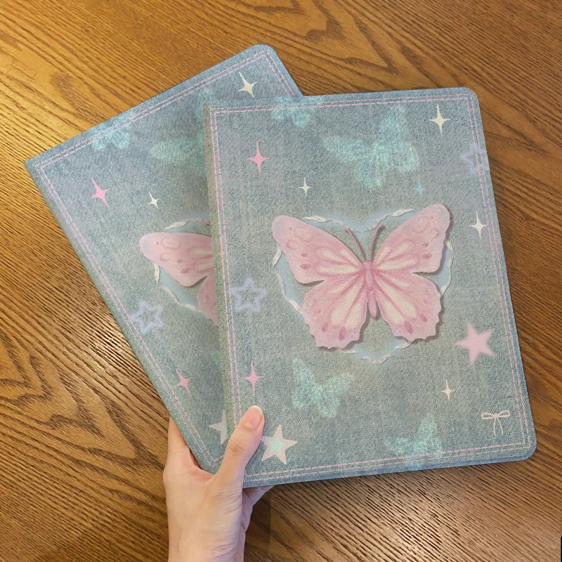 【书本式少女蝴蝶】适用苹果平板保护套华为11.5s荣耀ipad9全包防摔