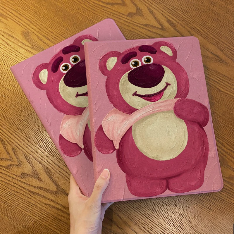 【书本式草莓熊】小米平板保护套华为荣耀带笔槽ipad联想vivo