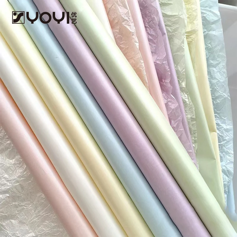 优艺  普通珠光雪梨纸防水内衬纸手揉纸包花纸花束花艺包装材料