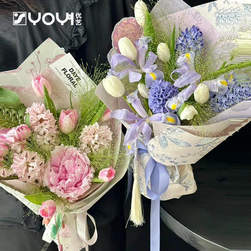 优艺 碎花包装纸印花包花纸鲜花包装材料艺术纸花艺资材