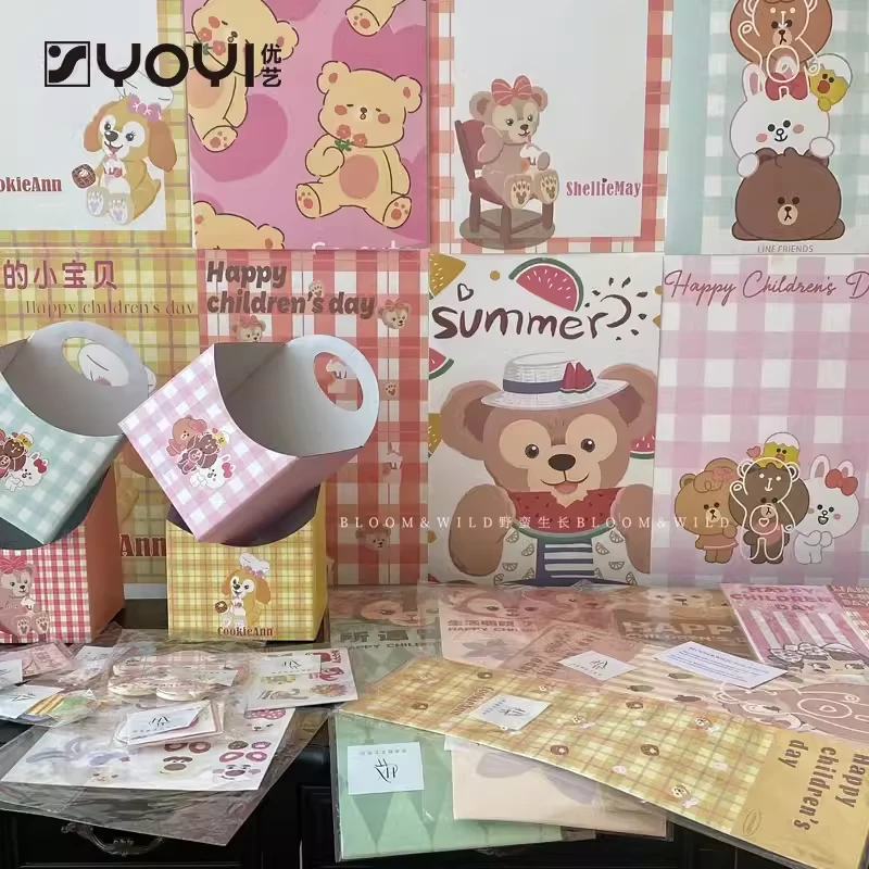 优艺 迪士尼系列包装纸儿童牛皮卡通可爱鲜花包装材料