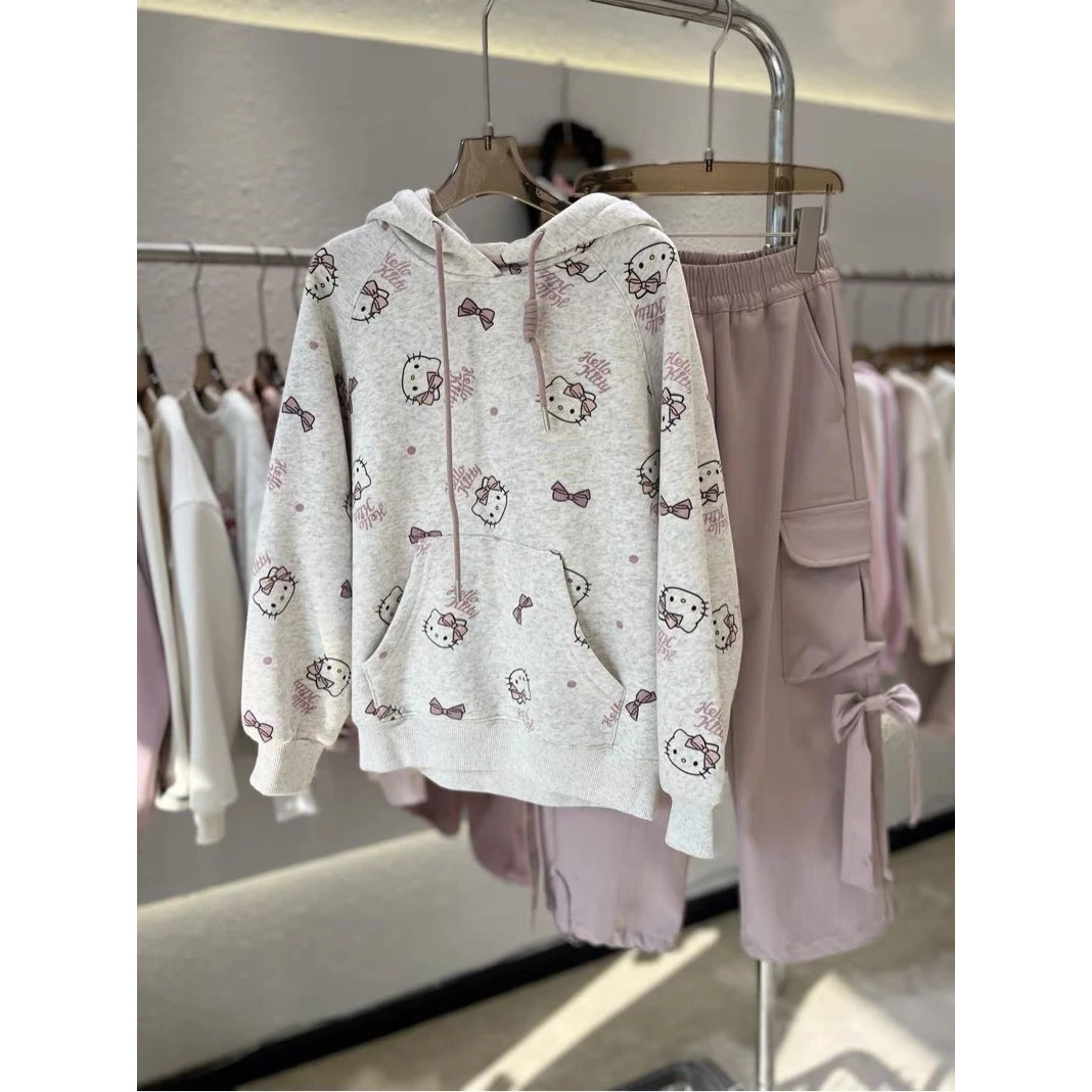 【清仓】明星款可爱猫咪满印加绒过冬卫衣 A679 679 X