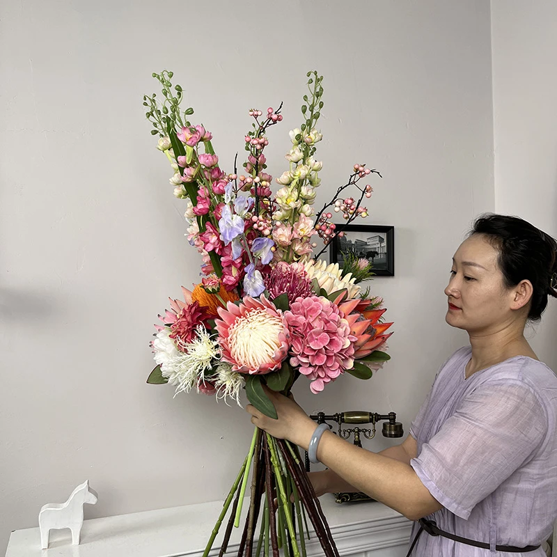 高贵款花束 仿真花帝王花落地花束，可以摆放高度在50cm以上的花瓶