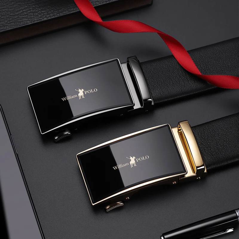 保罗皮带男真皮自动扣正品高档品牌纯牛皮裤腰带2025新款男士裤带