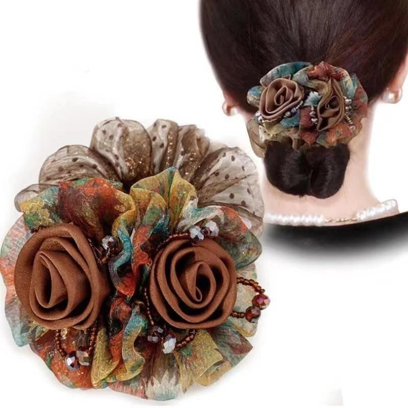 韩版头花成人发圈女皮筋简约马尾盘发百搭高弹力丸子头发绳头绳