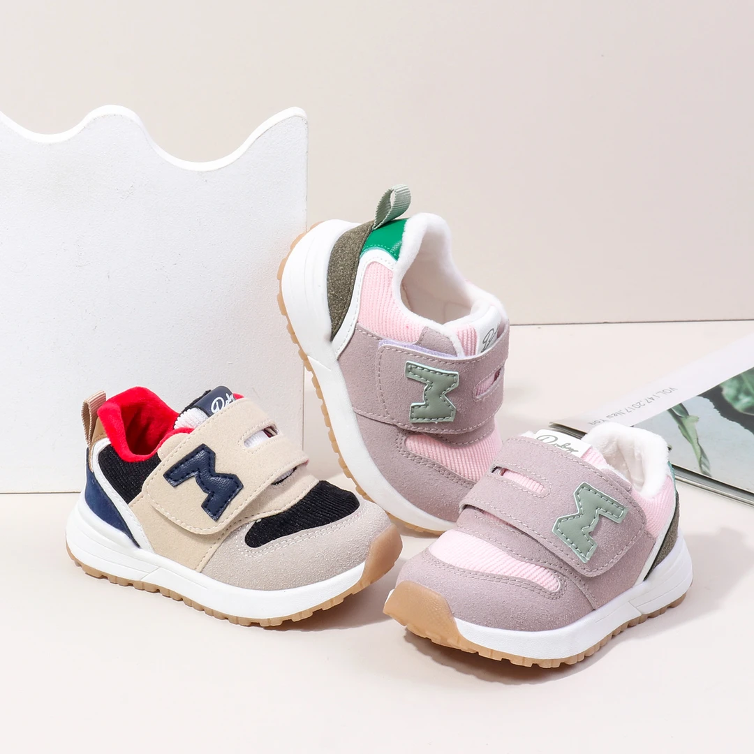 秋冬新款婴幼儿加绒学步鞋0一2岁男女宝宝软胶底防滑保暖步前鞋