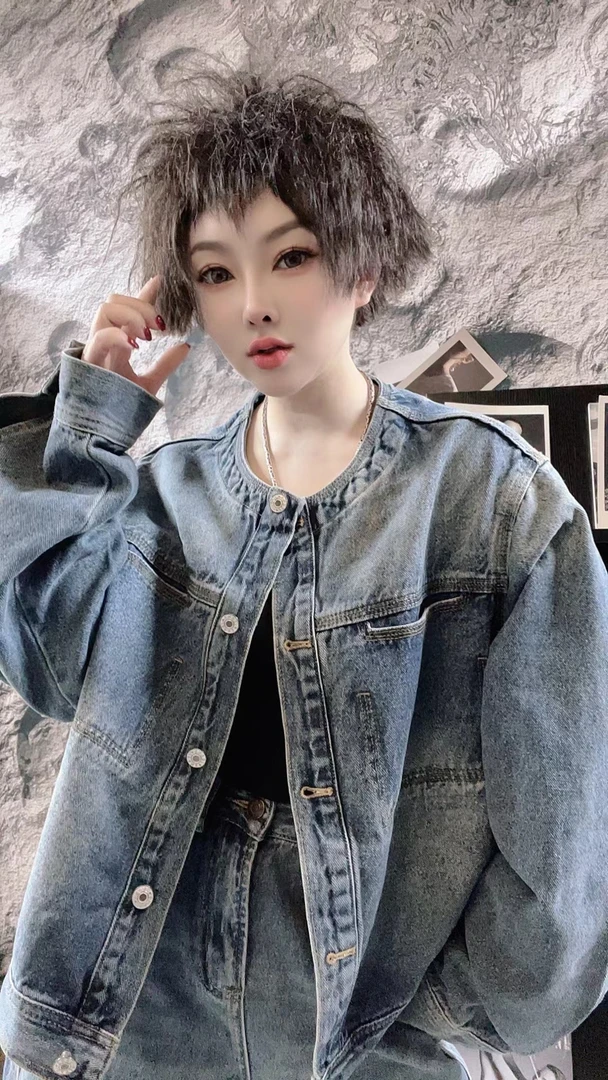 【佳老板】“68058#韩系时尚百搭牛仔外套