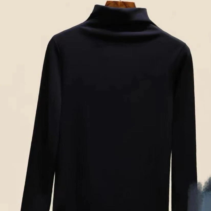 3005#韩版高领短袖T恤