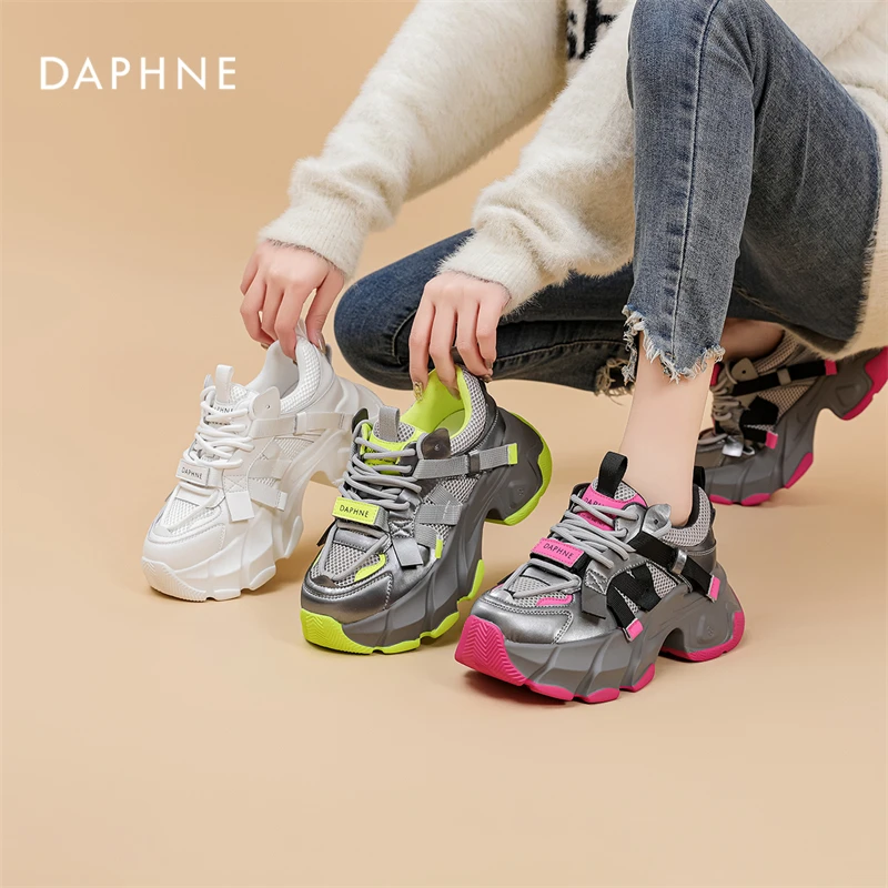 达芙妮厚底增高老爹鞋女2025新款松糕百搭网红超火ins运动休闲鞋