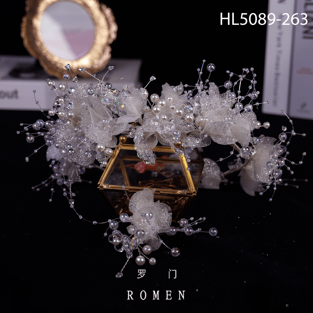 【（有耳饰）HL5089皇冠】ROMEN新娘头饰化妆师跟妆饰品