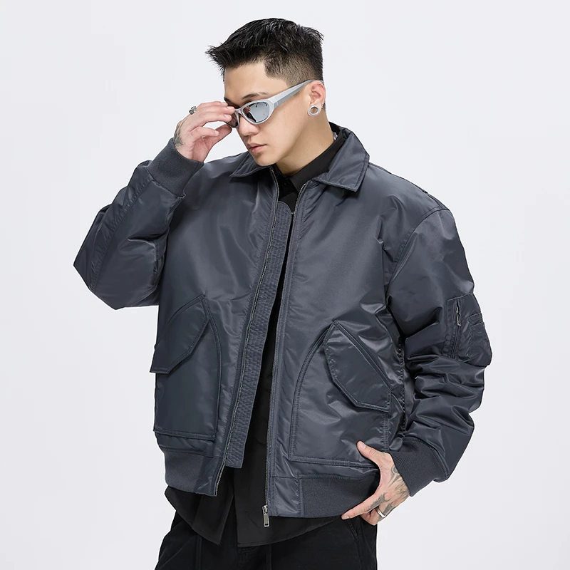 2024潮牌秋冬飞行服夹克冬季宽松翻领时尚棉服男士外套 NS33 980