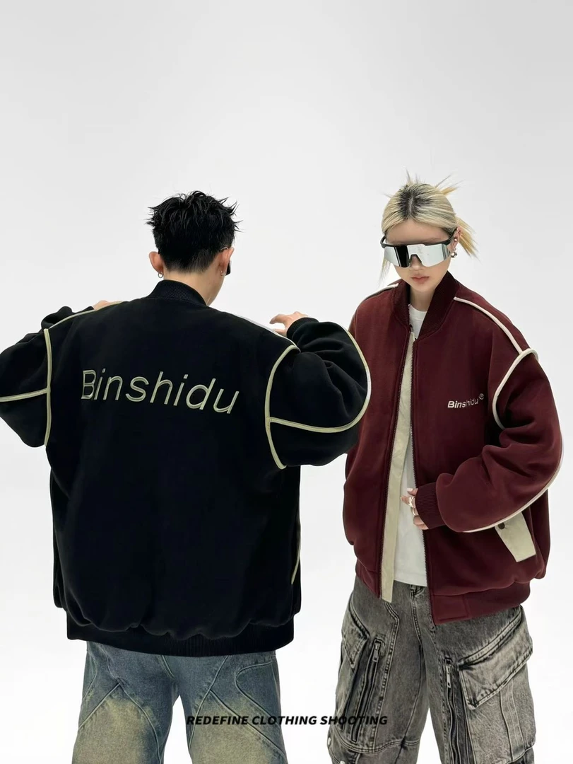 春季棒球服情侣同款奥粒绒刺绣潮流百搭时尚厚板外套 NS20 3678
