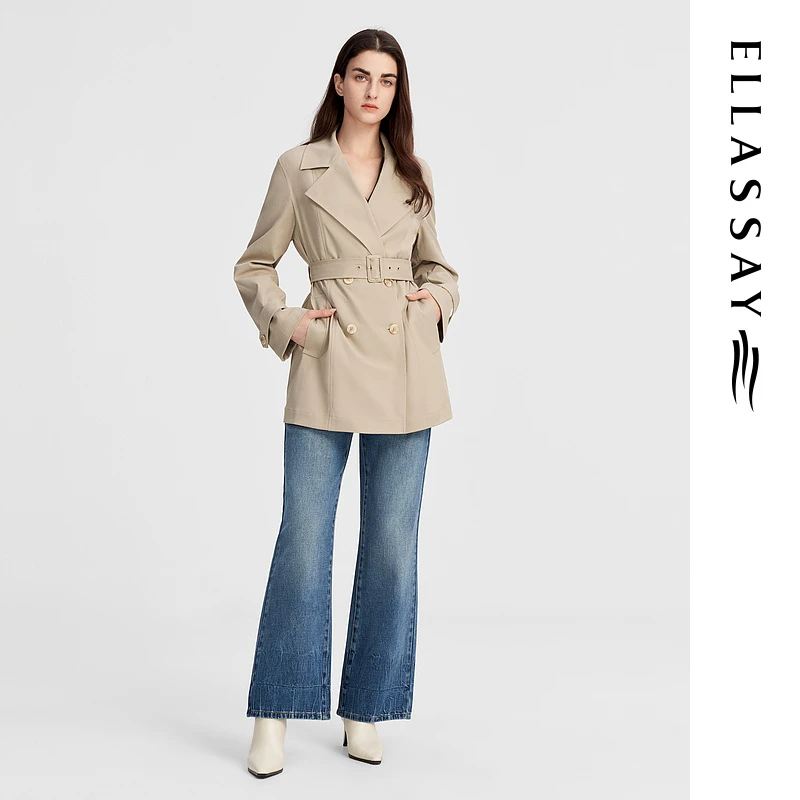 【贤哥专属】歌力思短款长风衣女EWW343F00900