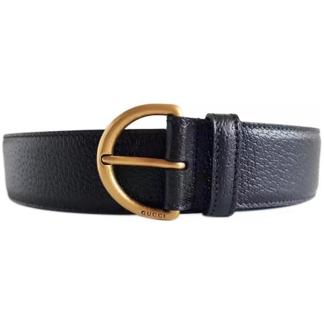 全新未使用 GUCCI/古驰 古驰 GUCCI金色古驰扣腰带 没有原盒有袋