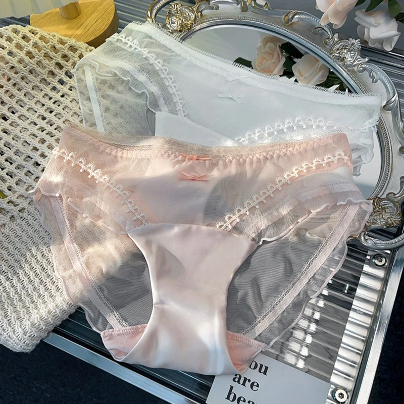 蕾丝内裤舒适性感透气薄款无痕蕾丝网纱冰丝女士内裤三角裤