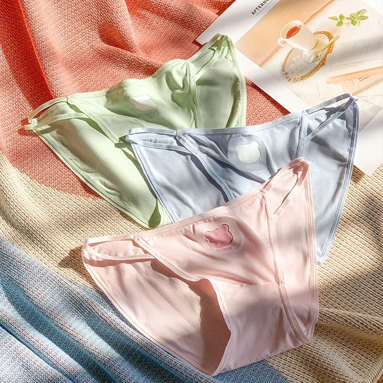 N0308*日系冰丝无痕性感纯欲内裤女士舒适低腰三角裤夏薄款